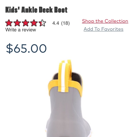 Xtratuf Kid’s Ankle Deck Boot Grey/Yellow Children’s 7 - Picture 5 of 12